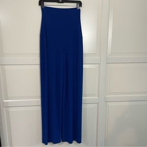 NEW! Norma Kamali high waisted pleated pants blue nwt 11924